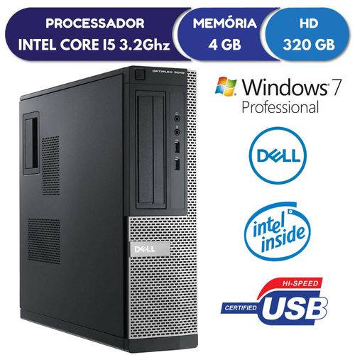Tamanhos, Medidas e Dimensões do produto Usado: Computador Dell 3010 Intel Core I5 3470 3.2ghz 4gb HD 320gb Hdmi Windows 7 Pro