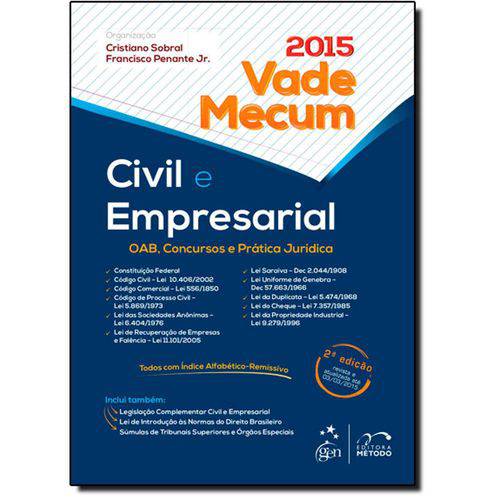 Tamanhos, Medidas e Dimensões do produto Vade Mecum Civil e Empresarial - 2015
