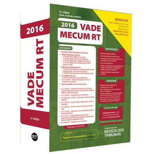 Tamanhos, Medidas e Dimensões do produto Vade Mecum Rt 2016