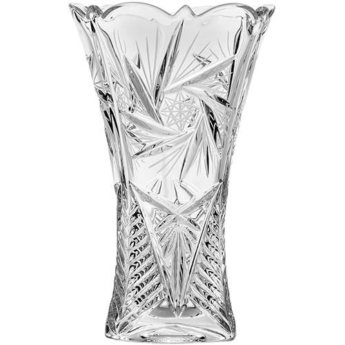 Tamanhos, Medidas e Dimensões do produto Vaso Acinturado Pinweel Luxo Cristal Bohemia Transparente 20,5cm - Rojemac