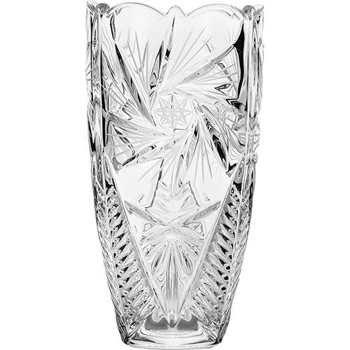Tamanhos, Medidas e Dimensões do produto Vaso Bojudo Pinwheel Luxo 20cm Cristal Transparente - Bohemia