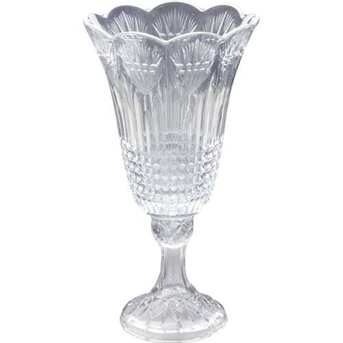 Tamanhos, Medidas e Dimensões do produto Vaso com Base de Cristal 26x26x49,5cm Journey Transparente - Wolff
