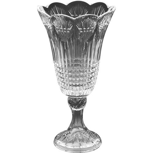 Tamanhos, Medidas e Dimensões do produto Vaso com Base de Cristal Journey Wolff Transparente 19,3x19,3x39,5cm - Rojemac