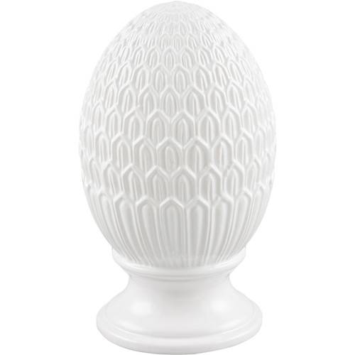 Tamanhos, Medidas e Dimensões do produto Vaso de Cerâmica com Acabamento em Vidro Colméia Branco Branco - Prestige