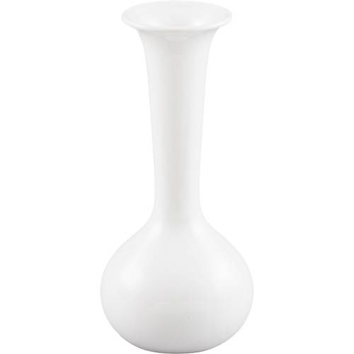 Tamanhos, Medidas e Dimensões do produto Vaso de Cerâmica com Acabamento em Vidro Trumpet Branco 12x12x38,5cm - Prestige