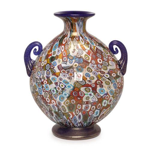 Tamanhos, Medidas e Dimensões do produto Vaso de Murano com Murinas Coloridas