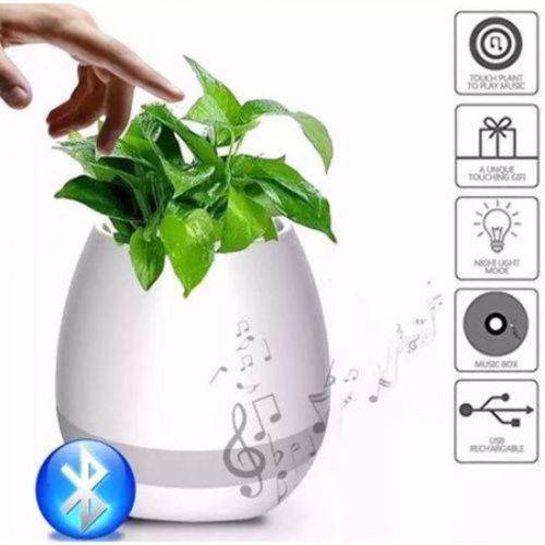 Tamanhos, Medidas e Dimensões do produto Vaso de Planta Musical Bluetooth Caixa de Som Led Decorativo Sensor de Som MP3