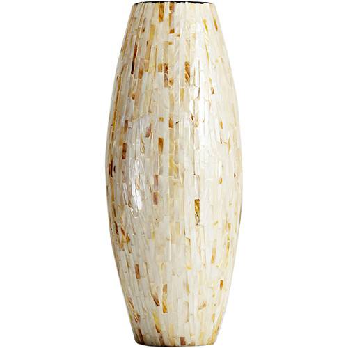 Tamanhos, Medidas e Dimensões do produto Vaso Decorativo Abaulado Mop Bon Goumert Bege - (42x14x14cm)