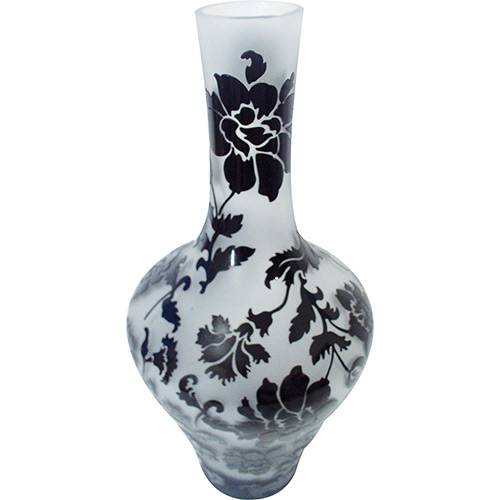 Tamanhos, Medidas e Dimensões do produto Vaso Decorativo Alto Relevo Bon Goumert Incolor - (41x19,3x19,3cm)