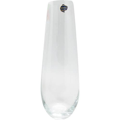 Tamanhos, Medidas e Dimensões do produto Vaso Decorativo Bojudo Bohemia Transparente 34,5x12,5x12,5cm