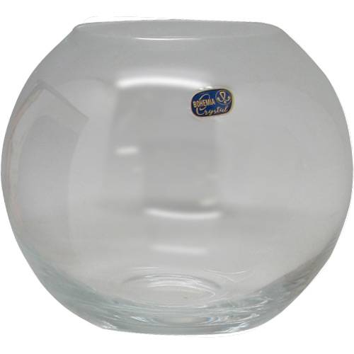 Tamanhos, Medidas e Dimensões do produto Vaso Decorativo Bola Bohemia Transparente 15,5x18x18cm