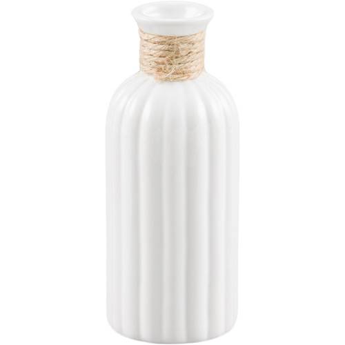 Tamanhos, Medidas e Dimensões do produto Vaso Decorativo Cerâmica/Vidro Índia Prestige Branco - 11x11x15cm