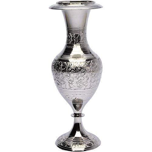 Tamanhos, Medidas e Dimensões do produto Vaso Decorativo Kashmiri Prestige Branco - 20cm