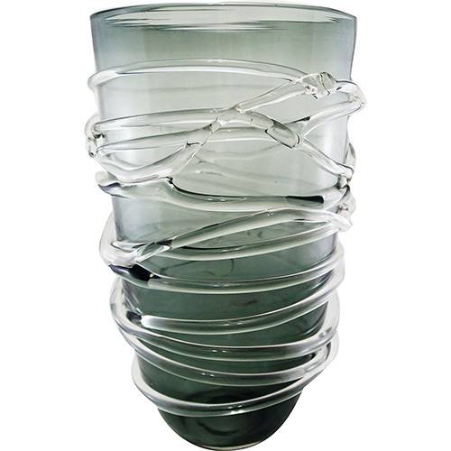 Tamanhos, Medidas e Dimensões do produto Vaso Decorativo Luxe Sole Cinza 36,5x23x23cm