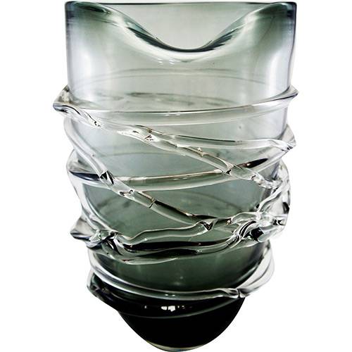 Tamanhos, Medidas e Dimensões do produto Vaso Decorativo Luxe Sole Cinza 28,5x20,5x20,5cm