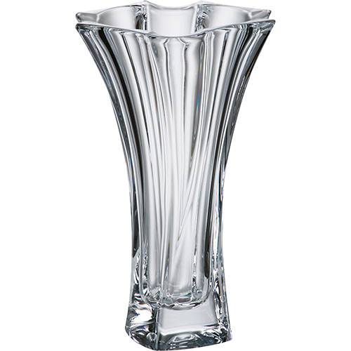 Tamanhos, Medidas e Dimensões do produto Vaso Decorativo Neptun Acinturado Rojemac Cristal Bohemia Transparente 26,5x16,5x16,5cm