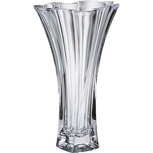 Tamanhos, Medidas e Dimensões do produto Vaso Decorativo Neptun Acinturado Rojemac Cristal Bohemia Transparente 32x16,5x16,5cm