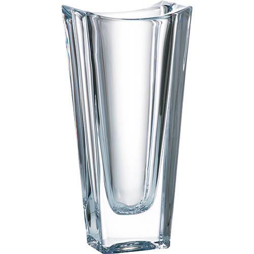 Tamanhos, Medidas e Dimensões do produto Vaso Decorativo Okinawa Rojemac Cristal Bohemia Transparente 30x8x14cm