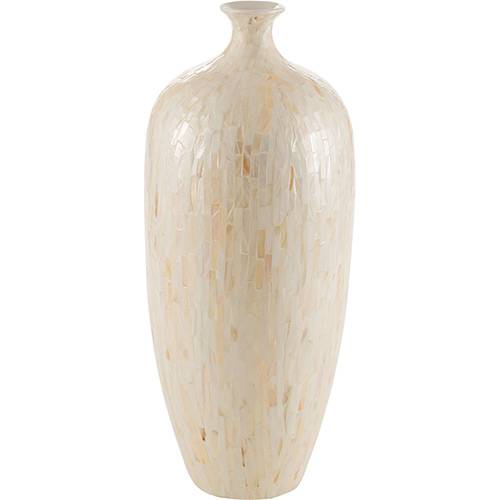 Tamanhos, Medidas e Dimensões do produto Vaso Decorativo Ornamental Cerâmica Bojudo Carmen Prestige Branco - 21x21x53cm