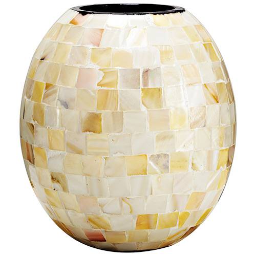 Tamanhos, Medidas e Dimensões do produto Vaso Decorativo White Mop Prestige Branco - 13x13x14,5cm