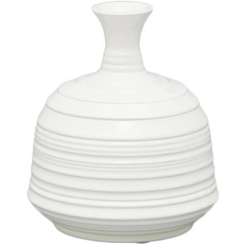 Tamanhos, Medidas e Dimensões do produto Vaso Ornamental de Cerâmica Cream Branco - Prestige