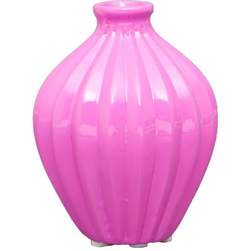 Tamanhos, Medidas e Dimensões do produto Vaso Ornamental de Cerâmica Treasure Rosa Escuro - Prestige