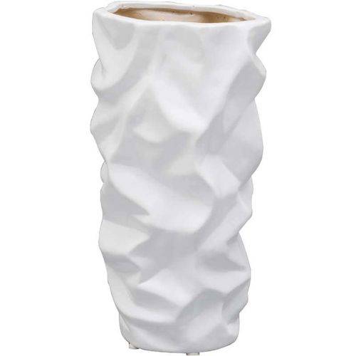 Tamanhos, Medidas e Dimensões do produto Vaso Ornamental Waves 25,4cm - Prestige - Branco