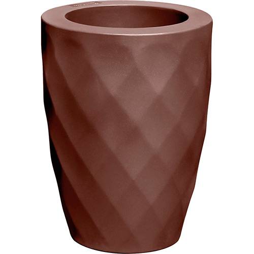 Tamanhos, Medidas e Dimensões do produto Vaso Plástico Safira Cônico 40 Tabaco - Nutriplan