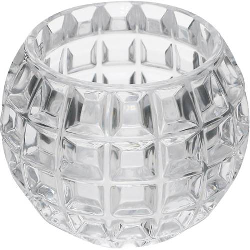 Tamanhos, Medidas e Dimensões do produto Vaso Redondo de Crystal Medium Rose Wolff Transparente - Rojemac