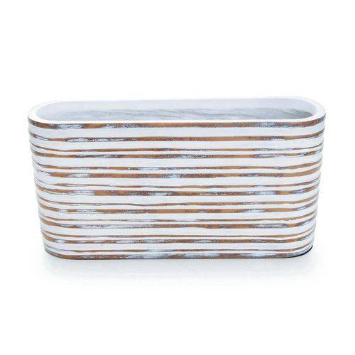 Tamanhos, Medidas e Dimensões do produto Vaso Stripes Branco 20 X 39 Cm Branco