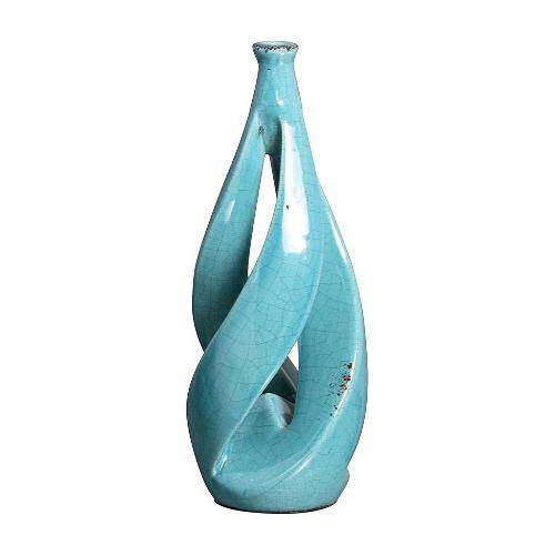 Tamanhos, Medidas e Dimensões do produto Vaso Vazado I Azul Turquesa Buzzios