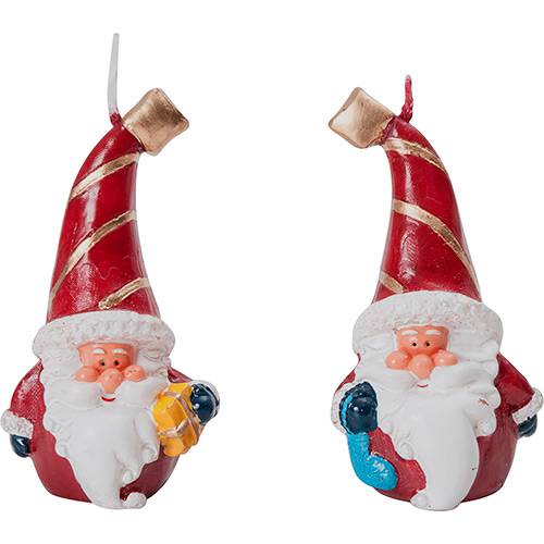 Tamanhos, Medidas e Dimensões do produto Vela Natalina Noel 2 Peças - Orb Christmas