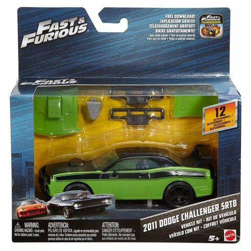 Tamanhos, Medidas e Dimensões do produto Velozes e Furiosos Veículo com Kit de Customização 2011 Dodge Challenger SRT8 FCG46/FCG48 - Mattel