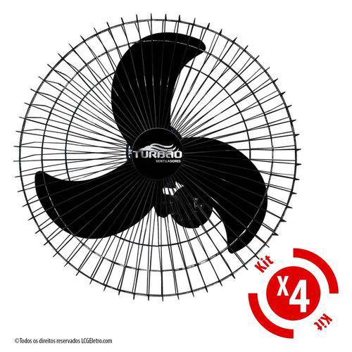 Tamanhos, Medidas e Dimensões do produto Ventilador de Parede Oscilante 60cm Preto Turbão 200W Bivolt - Kit 4 Unidades