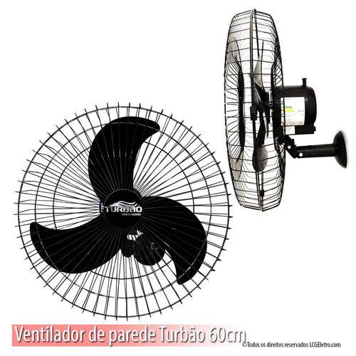 Tamanhos, Medidas e Dimensões do produto Ventilador de Parede Oscilante 60cm Preto Turbão 200W Bivolt