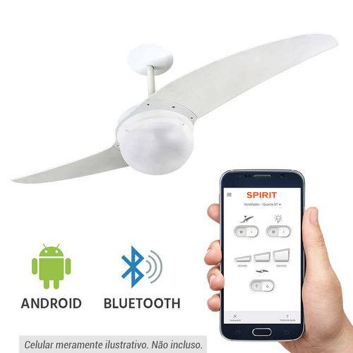 Tamanhos, Medidas e Dimensões do produto Ventilador de Teto Spirit 202 Branco Lustre Globo Bluetooth - 127v
