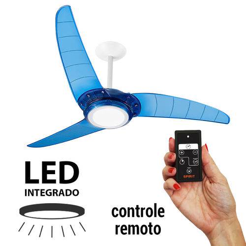 Tamanhos, Medidas e Dimensões do produto Ventilador de Teto Spirit 303 Indigo LED Controle Remoto 127v