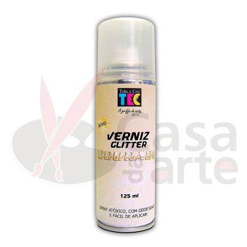 Tamanhos, Medidas e Dimensões do produto Verniz Spray Glitter Ouro Toke e Crie 125 Ml - Cód. Co005