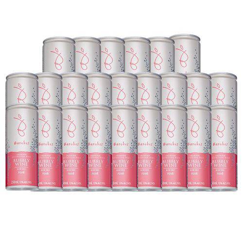Tamanhos, Medidas e Dimensões do produto Vinho Rose Frisante Seco Premium Australiano Barokes Pack 24 Latas de 250 Ml