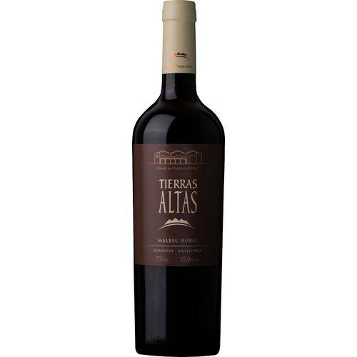 Tamanhos, Medidas e Dimensões do produto Vinho Tinto Argentino Tierras Altas Malbec Roble 2015 750ml