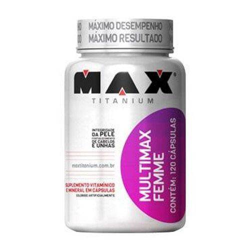 Tamanhos, Medidas e Dimensões do produto Vitamina Multimax Femme 120 Caps - Max Titanium
