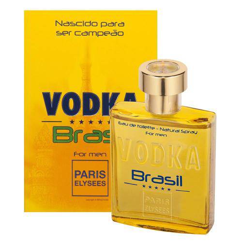 Tamanhos, Medidas e Dimensões do produto Vodka Brasil Yellow Eau de Toilette Paris Elysees - Perfume Masculino 100ml