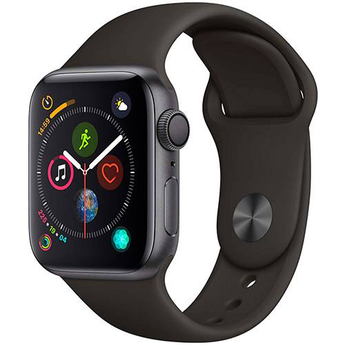 Tamanhos, Medidas e Dimensões do produto Watch Series 4 GPS 40mm Cinza Espacial Case With Preto Sport Band - Apple