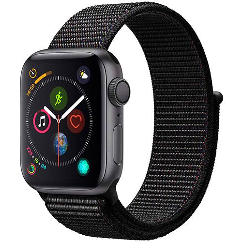 Tamanhos, Medidas e Dimensões do produto Watch Series 4 GPS 40mm Cinza Espacial Case With Preto Sport Loop - Apple