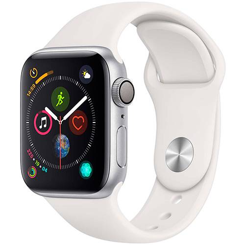 Tamanhos, Medidas e Dimensões do produto Watch Series 4 GPS 40mm Prata Case With Branco Sport Band - Apple
