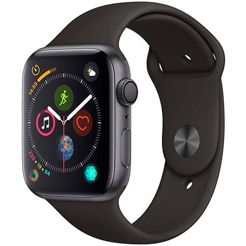 Tamanhos, Medidas e Dimensões do produto Watch Series 4 GPS 44mm Cinza Espacial Case With Preto Sport Band - Apple