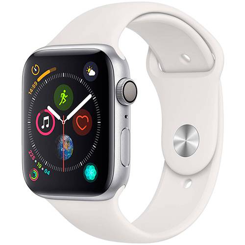 Tamanhos, Medidas e Dimensões do produto Watch Series 4 GPS 44mm Prata Case With Branco Sport Band - Apple
