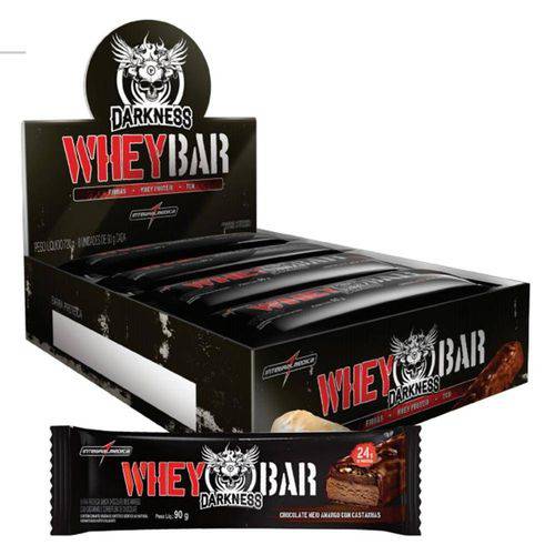 Tamanhos, Medidas e Dimensões do produto Whey Bar Darkness - Caixa com 8 Unidades - Frutas Vermelhas C/ Cranberry - Integralmédica