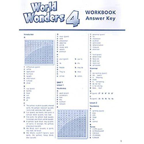 Tamanhos, Medidas e Dimensões do produto World Wonders 4 - Workbook With Answer Key