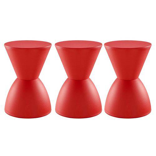 Tamanhos, Medidas e Dimensões do produto 3 X Banquetas Tub - Prince - Vermelho